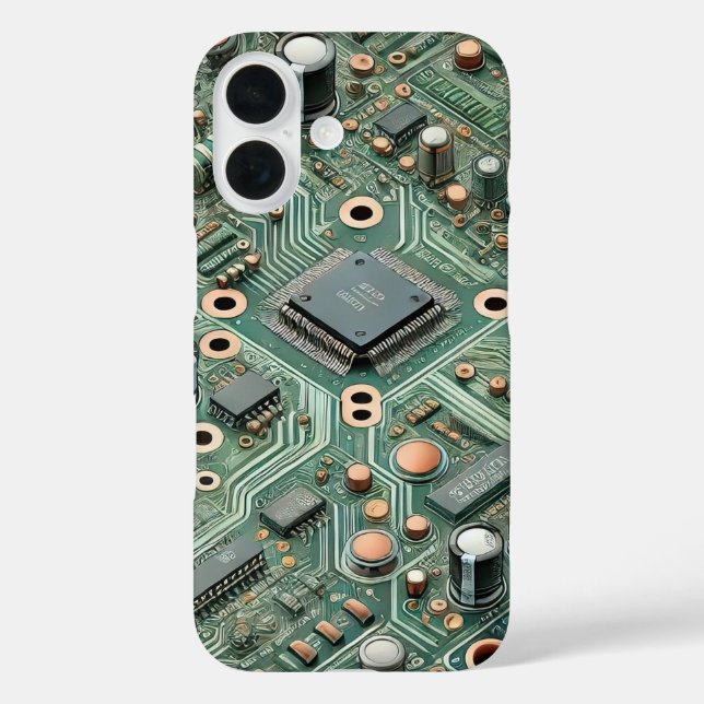 Computer Circuit Board Phone Case (Back)