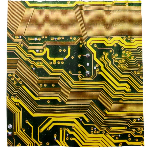 computer circuit boardtelecommunication,abstract,a shower curtain (Front)