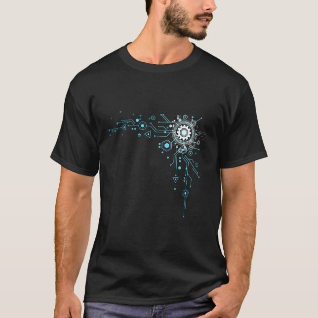 Computer Circuit Engineer Computer Nerd T-Shirt (Front)
