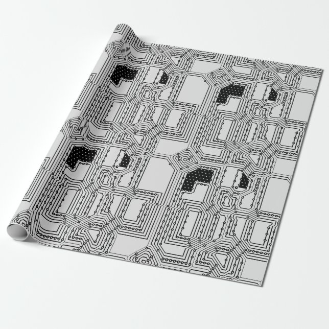 Computer Circuits and Technology Wrapping Paper (Unrolled)