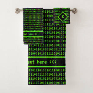 Computer Code - Binary Ones Zeroes for Programmers Bath Towel Set