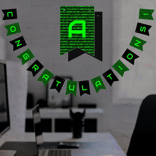 Computer Code Cyber & Tech Team - Own Name or Text Bunting (Creator Uploaded)
