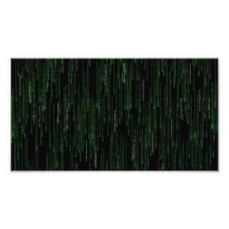 Computer Code falling gaming geek poster artwork