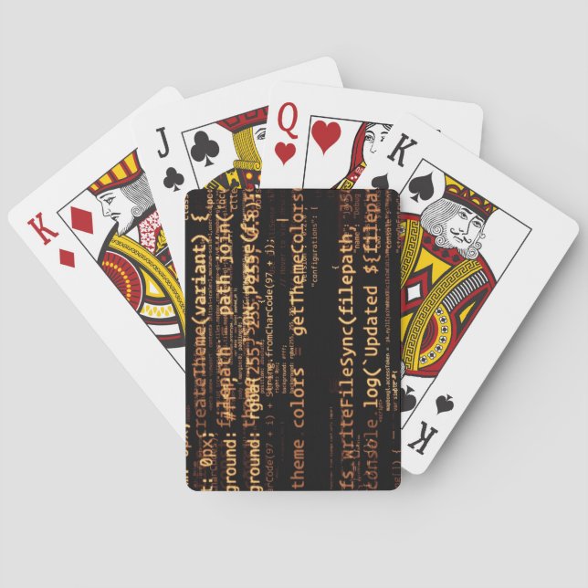 Computer code playing cards (Back)