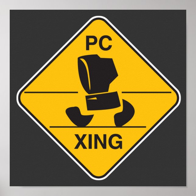 computer crossing (xing) sign (Front)