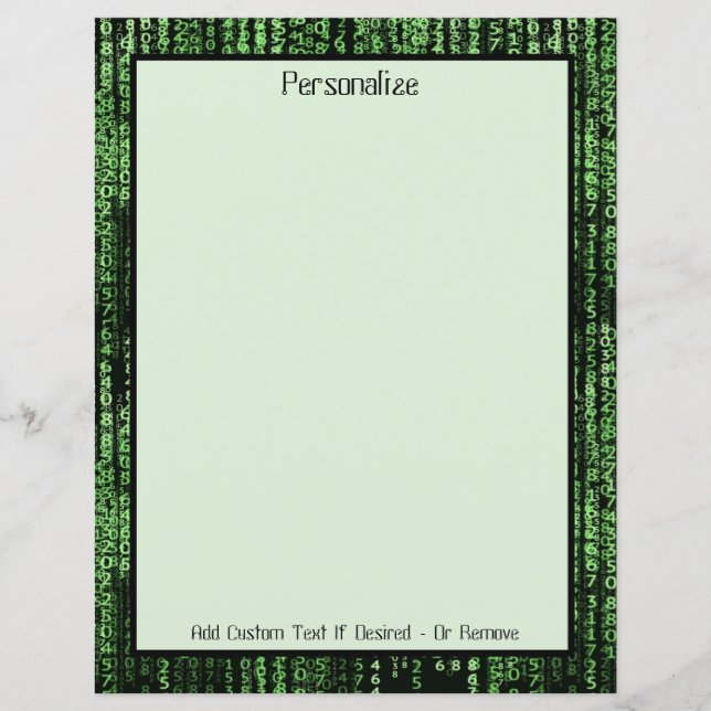 Computer Data Matrix Program Personalised (Front)