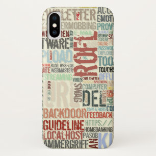 Computer Dictionary in Colours iPhone X Case