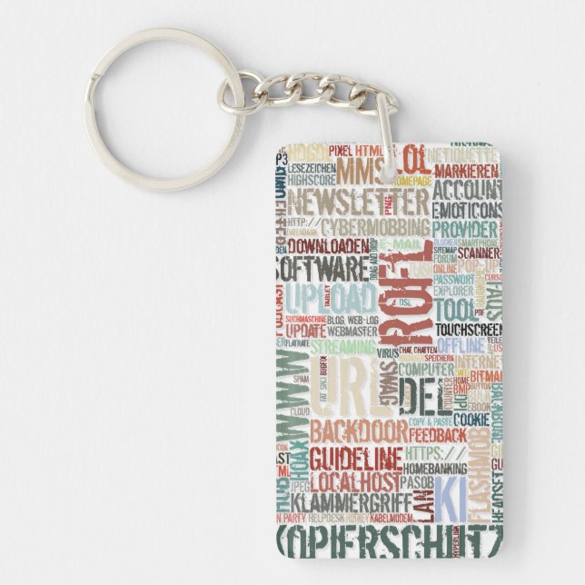 Computer Dictionary in Colours Key Ring (Front)