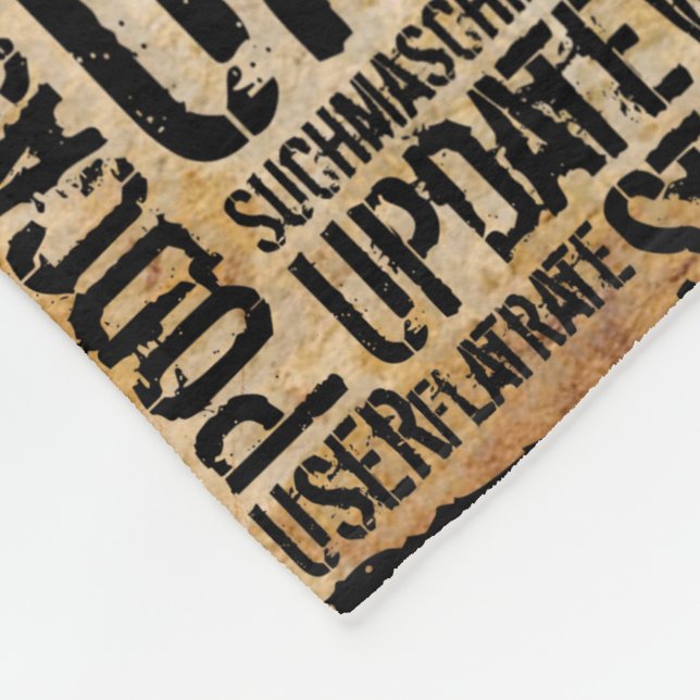 Computer Dictionary - vintage Fleece Blanket (Corner)