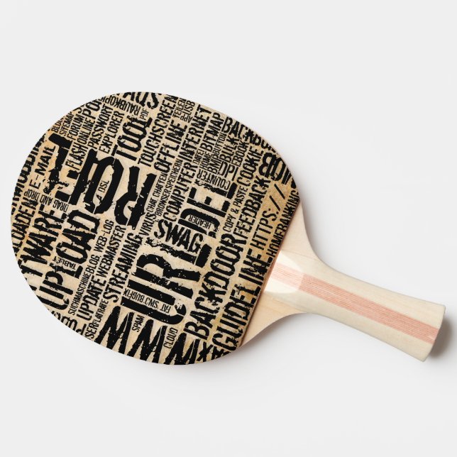 Computer Dictionary - vintage Ping Pong Paddle (Side)