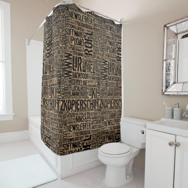Computer Dictionary - vintage Shower Curtain (In Situ)