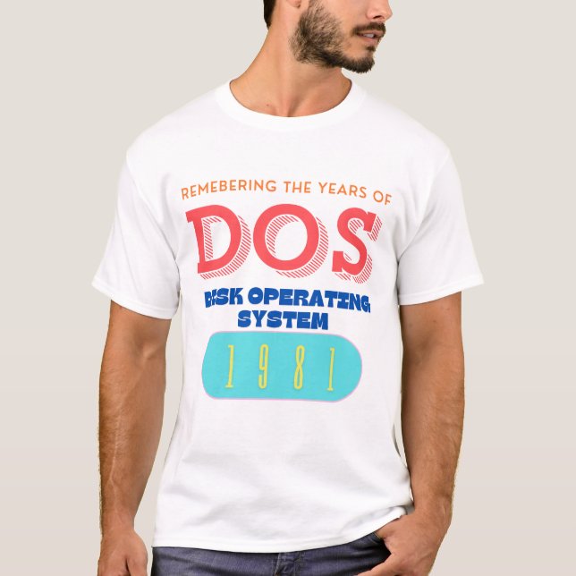 Computer Disk Operating System (DOS) T-Shirt (Front)