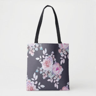 Computer drawn beautiful flowers illustrationart, tote bag