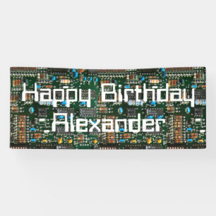 Computer Electronics Personalised Circuit Banner