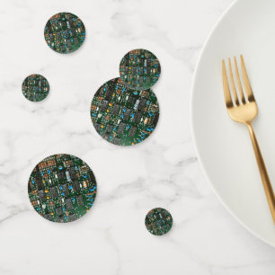 Computer Electronics Printed Circuit Board Image Confetti