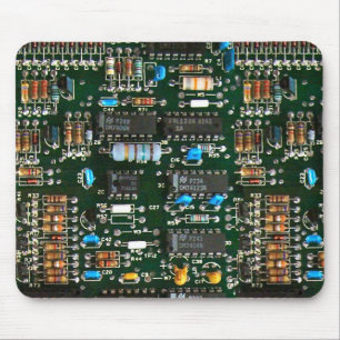 Computer Electronics Printed Circuit Board Image Mouse Mat