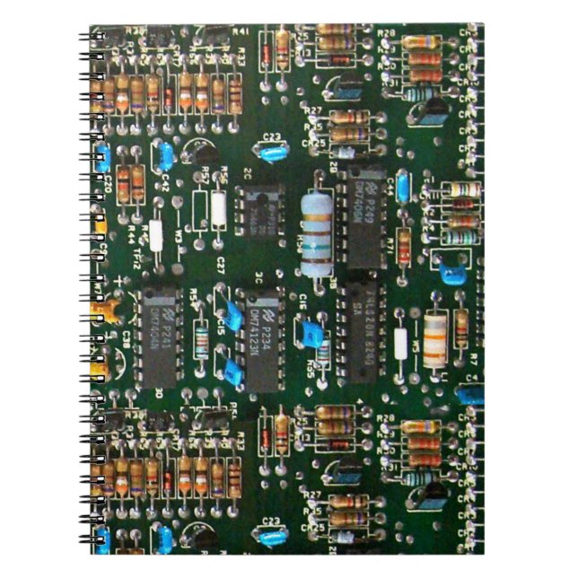 Computer Electronics Printed Circuit Board Image Notebook (Front)