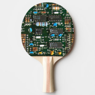 Computer Electronics Printed Circuit Board Image Ping Pong Paddle