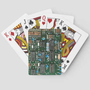 Computer Electronics Printed Circuit Board Image Playing Cards
