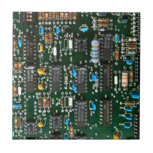 Computer Electronics Printed Circuit Board Image Tile