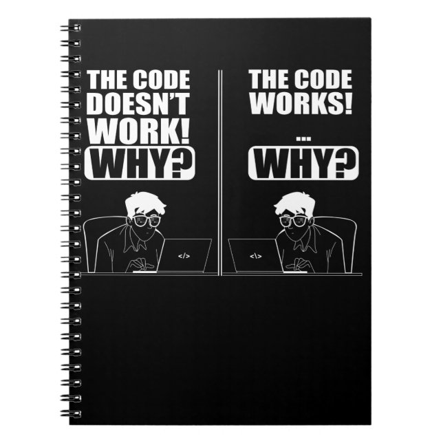 Computer Engineer Coding Fun Funny Programmer Notebook (Front)