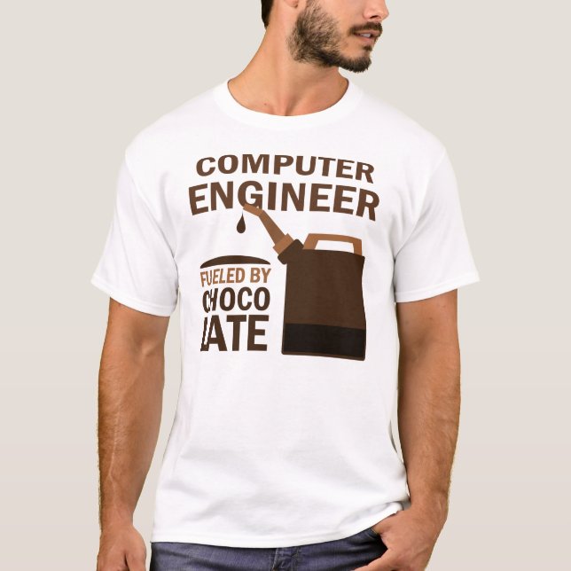 Computer engineer (Funny) Chocolate T-Shirt (Front)
