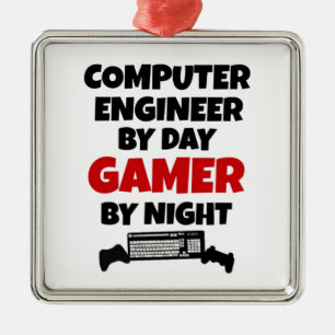 Computer Engineer Gamer Metal Tree Decoration