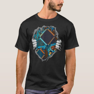 Computer Engineer Hardware eng CPU Chip Circuit Mo T-Shirt
