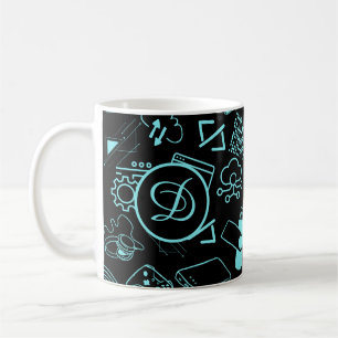 computer engineer programmer coding tech blue coffee mug