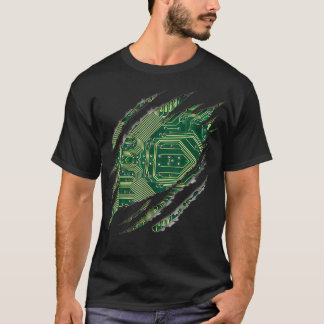 Computer Engineer Software Geek Circuit Board Insi T-Shirt