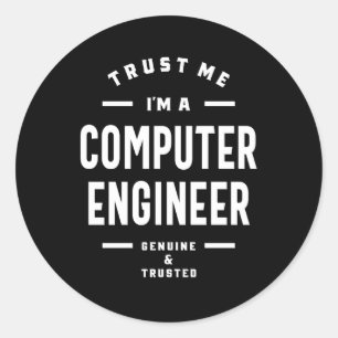 Computer Engineer Work Job Title Gift Classic Round Sticker