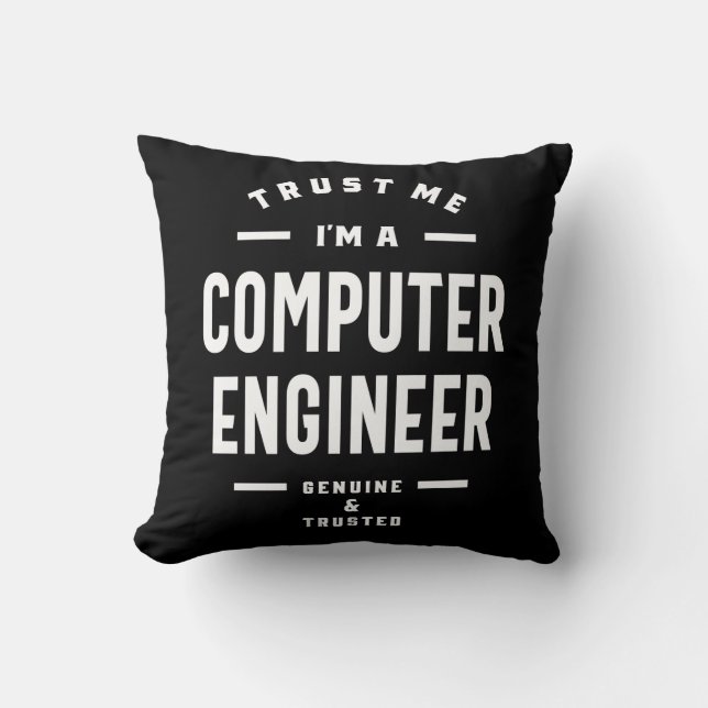 Computer Engineer Work Job Title Gift Cushion (Front)
