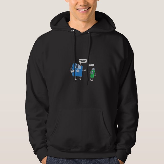 Computer Engineering Father & Son Floppy Disc Gift Hoodie (Front)
