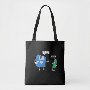 Computer Engineering Father & Son Floppy Disc Gift Tote Bag