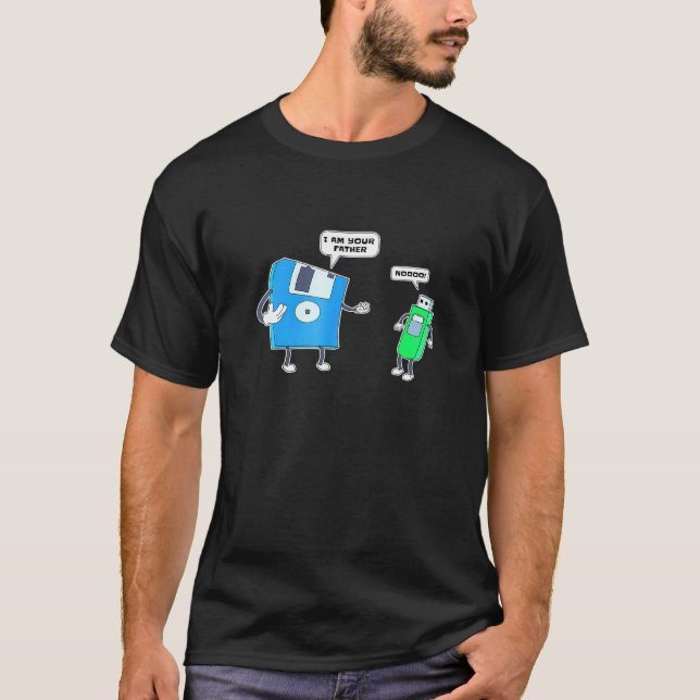 Computer Engineering I Father Son Floppy Disc Engi T-Shirt (Front)