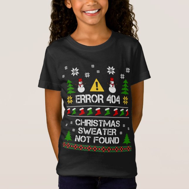 Computer Error 404 Christmas Sweater Not Found Chr (Front)