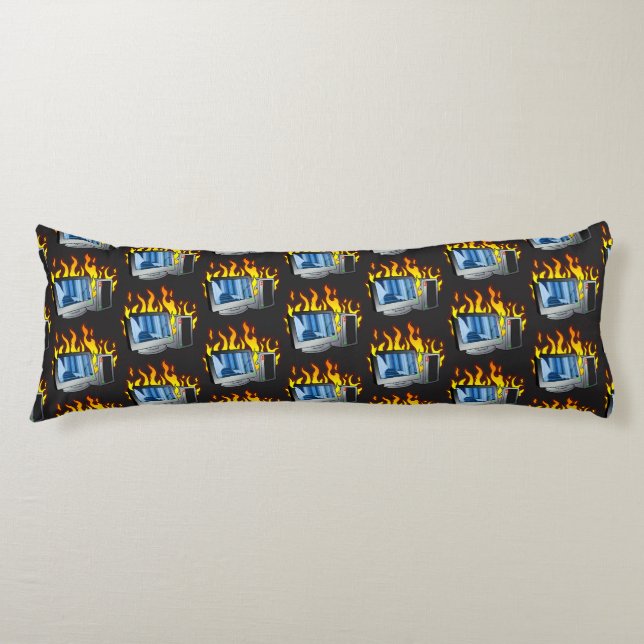 Computer Fire Body Pillow (Front)