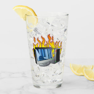 Computer Fire Glass Cup