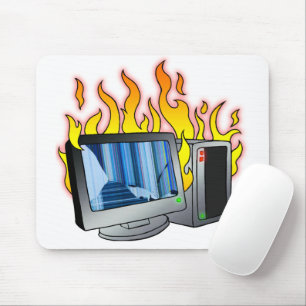 Computer Fire Mousepad