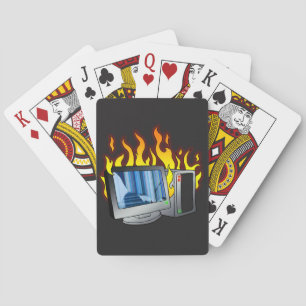 Computer Fire Playing Cards