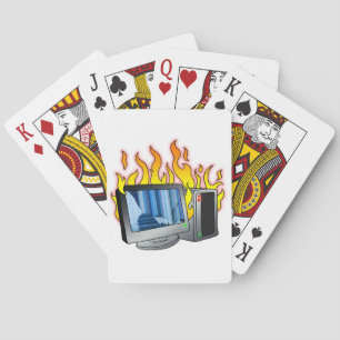 Computer Fire Playing Cards