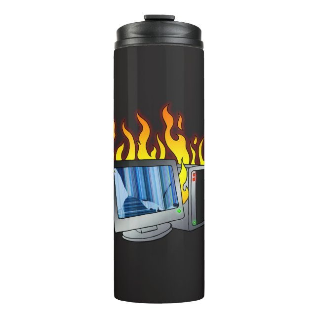 Computer Fire Thermal Tumbler (Front)