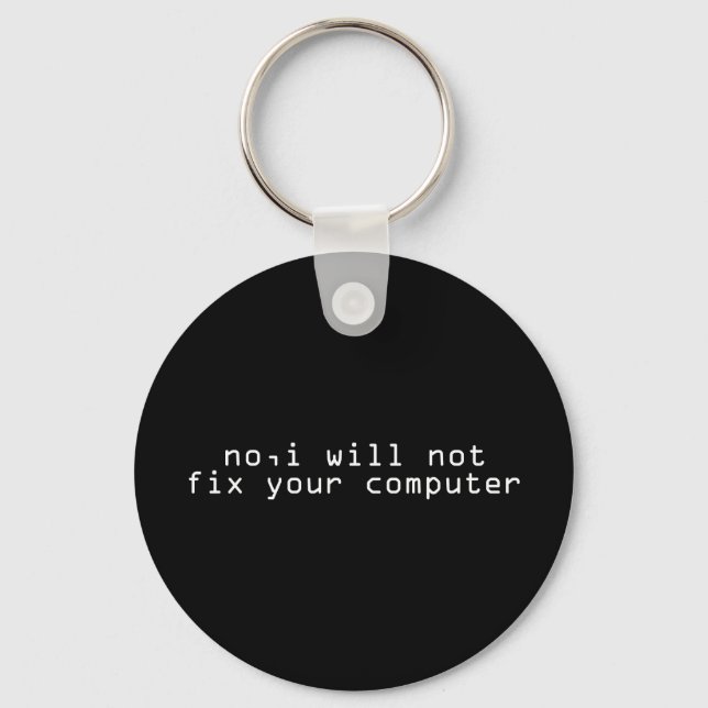 Computer Fixer Key Ring (Front)