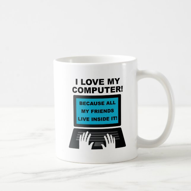 Computer Friends Funny Mug (Right)