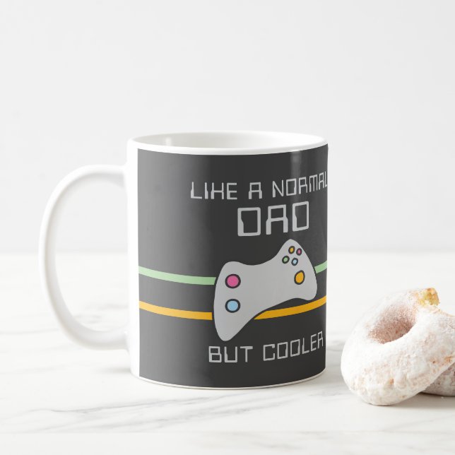 Computer Game Personalised Photo and Text Coffee Mug (With Donut)