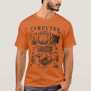 Computer Gamer Geek Vintage IT PC Hardware Patent T-Shirt