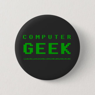 Computer geek button badge