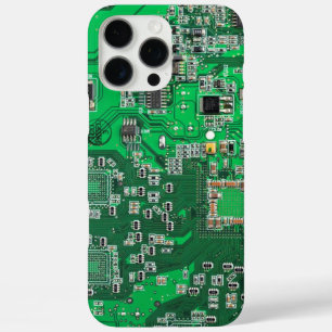 Computer Geek Circuit Board Green iPhone 16 Pro Max Case