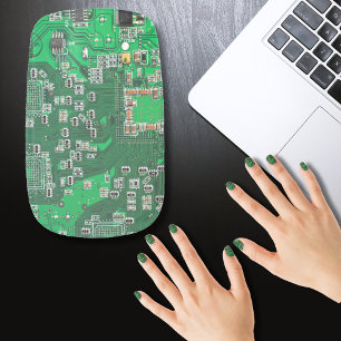 Computer Geek Circuit Board Green Minx Nail Art