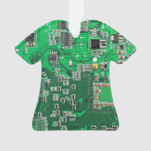 Computer Geek Circuit Board Green Ornament